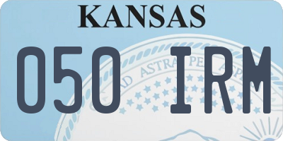 KS license plate 050IRM