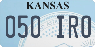 KS license plate 050IRO