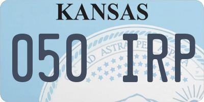 KS license plate 050IRP
