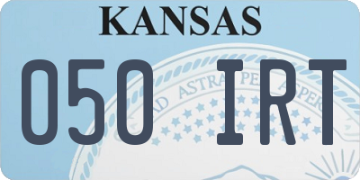 KS license plate 050IRT
