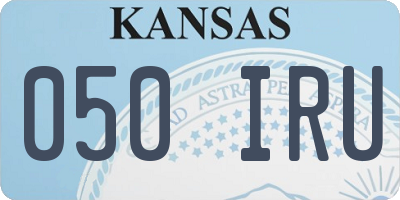 KS license plate 050IRU