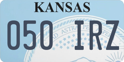 KS license plate 050IRZ