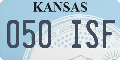 KS license plate 050ISF