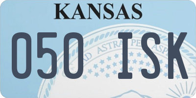 KS license plate 050ISK