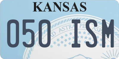 KS license plate 050ISM