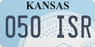 KS license plate 050ISR