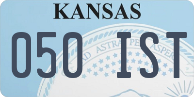 KS license plate 050IST