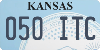 KS license plate 050ITC