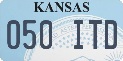 KS license plate 050ITD