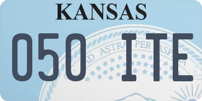 KS license plate 050ITE