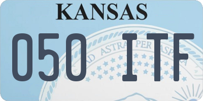 KS license plate 050ITF