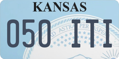 KS license plate 050ITI
