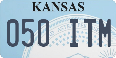 KS license plate 050ITM