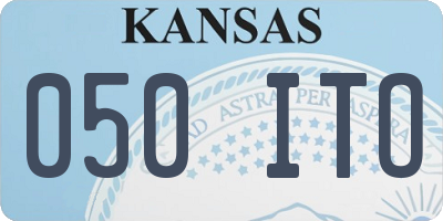 KS license plate 050ITO