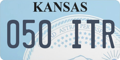 KS license plate 050ITR