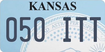 KS license plate 050ITT
