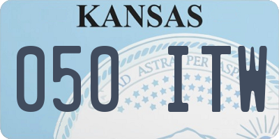 KS license plate 050ITW