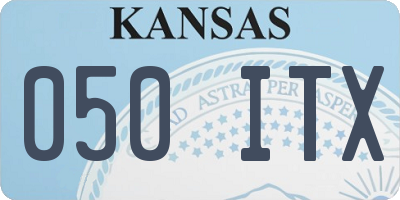 KS license plate 050ITX