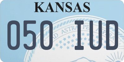 KS license plate 050IUD