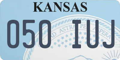 KS license plate 050IUJ