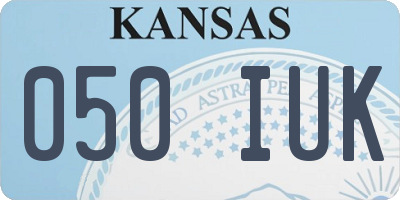 KS license plate 050IUK