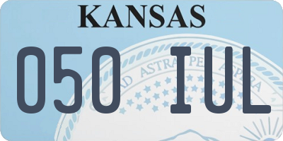 KS license plate 050IUL