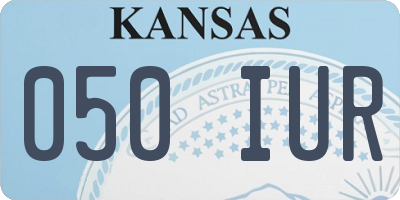 KS license plate 050IUR
