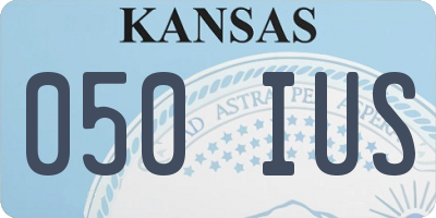 KS license plate 050IUS