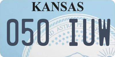 KS license plate 050IUW