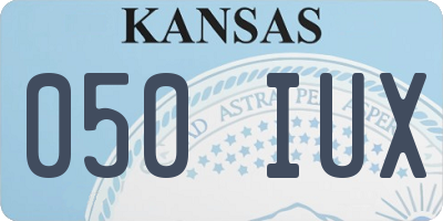 KS license plate 050IUX