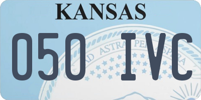 KS license plate 050IVC