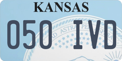 KS license plate 050IVD