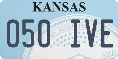 KS license plate 050IVE