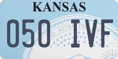KS license plate 050IVF