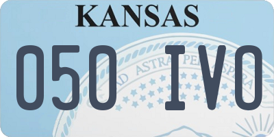 KS license plate 050IVO