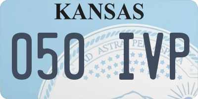 KS license plate 050IVP