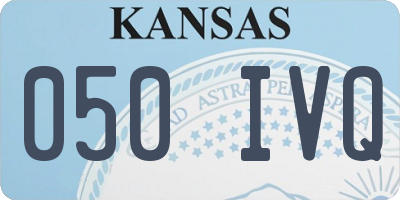 KS license plate 050IVQ