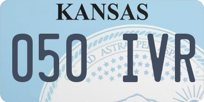 KS license plate 050IVR