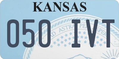 KS license plate 050IVT