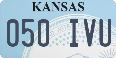 KS license plate 050IVU