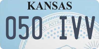 KS license plate 050IVV