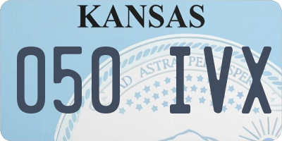 KS license plate 050IVX
