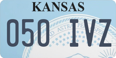 KS license plate 050IVZ