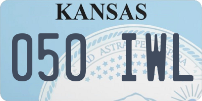 KS license plate 050IWL