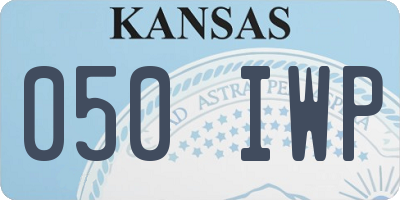 KS license plate 050IWP
