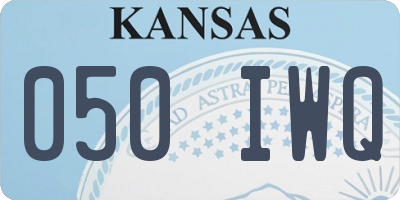 KS license plate 050IWQ