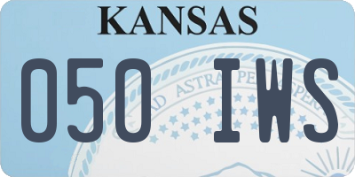 KS license plate 050IWS