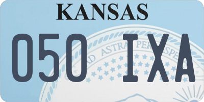 KS license plate 050IXA