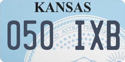 KS license plate 050IXB