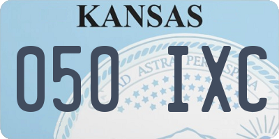 KS license plate 050IXC